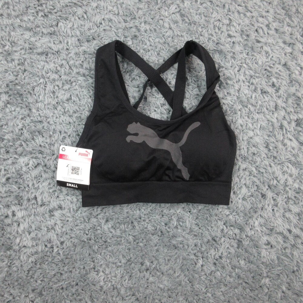 Puma Seamless Sports Bra Womens Small Low Support DryCELL Removable Cups NWT